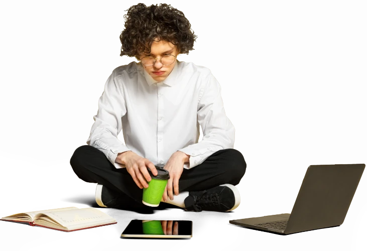 Besimokantis moksleivis